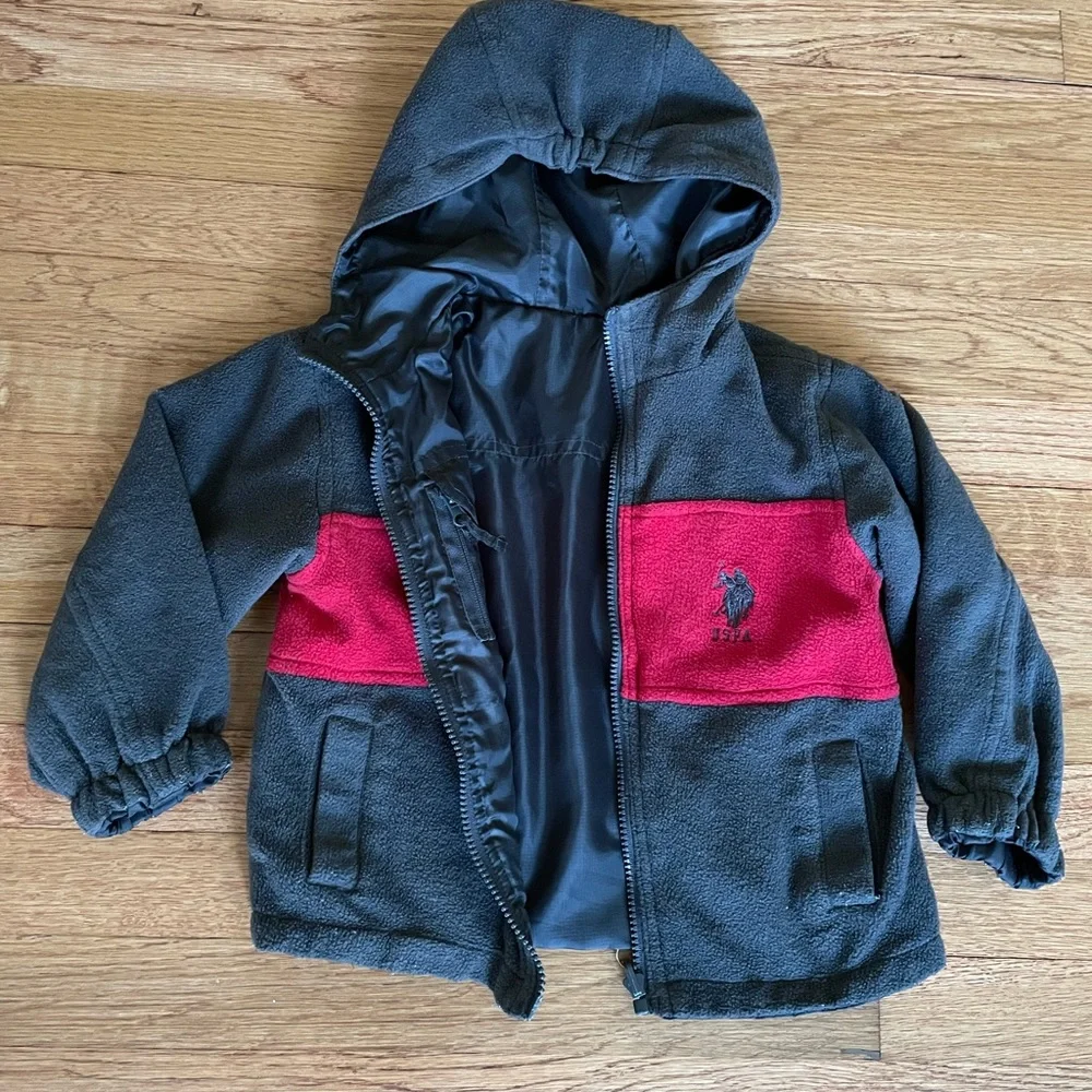 Boys U.S.Polo Full Zip Reversible Jacket